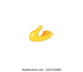 Tipping Hand Gesture Emoticon. Vector Tipping Hand Emoji