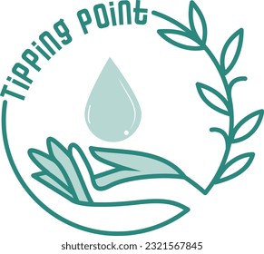 Diseño de logotipo de punto de inflexión.