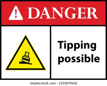 Tipping possible
. sign. Vector illustration. EPS 10