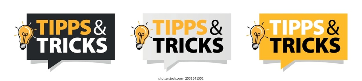 "Tipps und tricks", "Tips and tricks" in german language