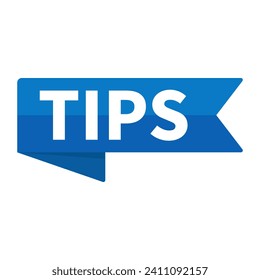 Tips Blue Rectangle Ribbon Shape For Information Knowledge Announcement Business Marketing Social Media Education
