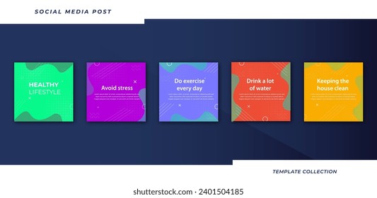 Tips for business online social media tutorial, tips, post banner layout template background design element promotion banner template