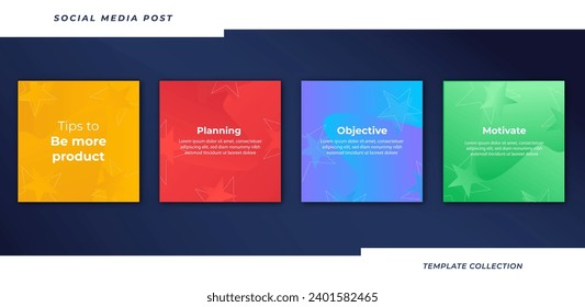 Tips for business online social media marketing tutorial, tips, post banner layout template background design element promotion banner template
