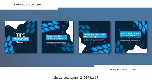 Tips for career business online social media marketing tutorial, tips, post banner layout template background design element promotion banner template