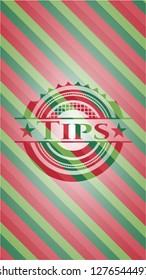 Tips christmas badge.