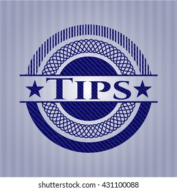 Emblema de consejos con fondo de alta calidad de denim