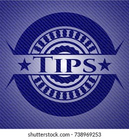 Tips emblem with jean high quality background