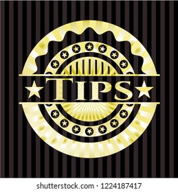 Tips gold emblem or badge