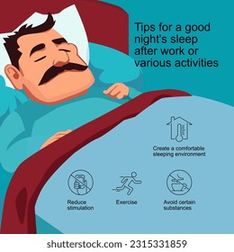 Tips for a good night's sleep after work or various activities
