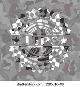 Tips grey camo emblem