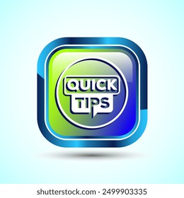 Tips Icon Button Design Illustration Tips And Tricks