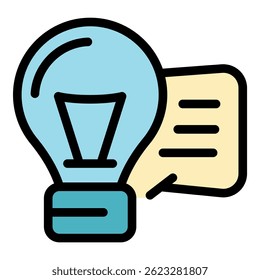 Tips icon. Outline tips vector icon color flat isolated