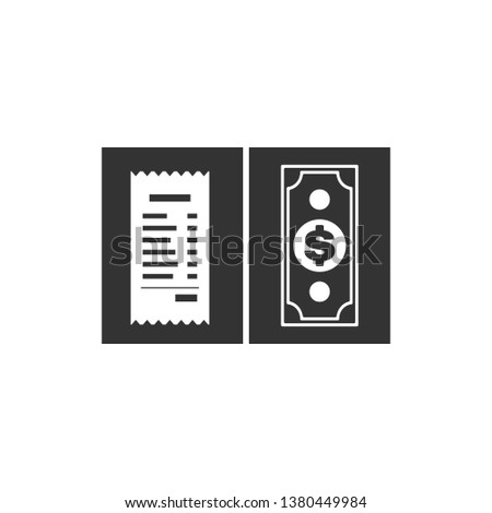 Tips icon. Restaurant check symbol design. Stock - Vector illustration can be used for web