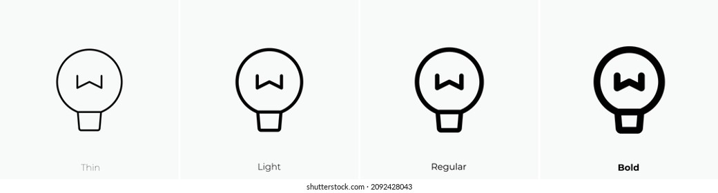 tips icon. Thin, Light Regular And Bold style design isolated on white background