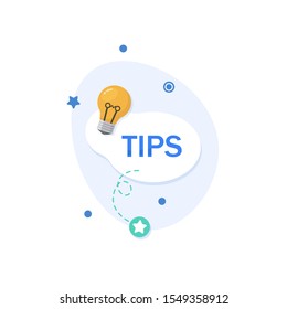 Tips icon,Helpful tricks with useful information for website or blog post