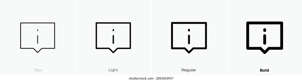 tips one icon. Thin, Light Regular And Bold style design isolated on white background