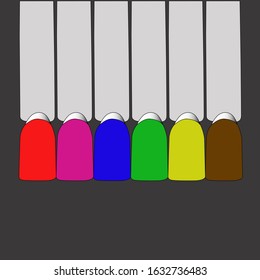 Tips palette on a black background