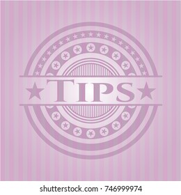 Tips pink emblem. Retro