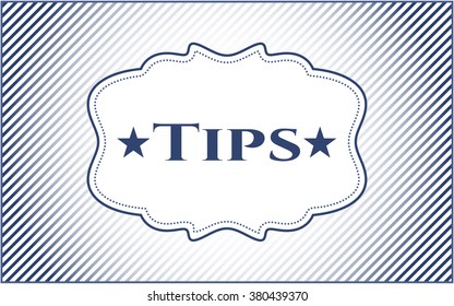 Tips poster or card