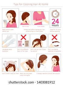 Tips And Precautions Before Use Hair Dye For Coloring Own Hair At Home, Nourishing, Beauty, Fashion, Hairstyle, Scalp