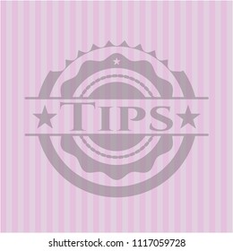 Tips realistic pink emblem