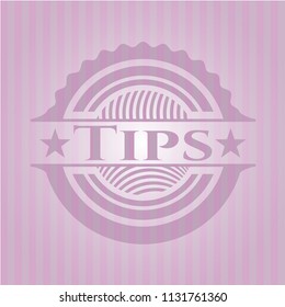 Tips retro pink emblem