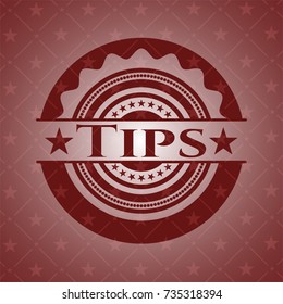 Tips retro red emblem