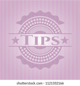 Tips retro style pink emblem