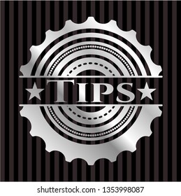 Tips silver shiny badge
