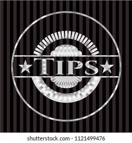 Tips silvery emblem