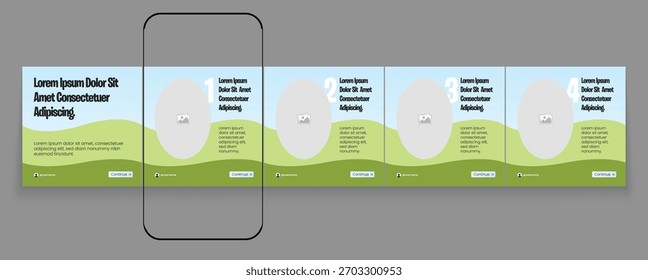 Tips social media carousel template. Carousel banner post. Editable carousel design	