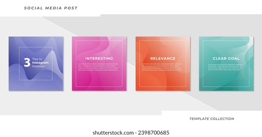 Tips social media tutorial, tips, post banner layout template background design element social media post banner