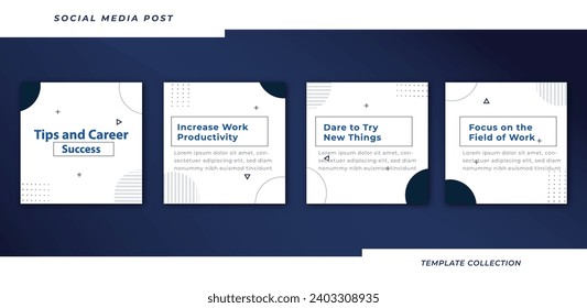 Tips social media tutorial, tips, post banner layout template background design element