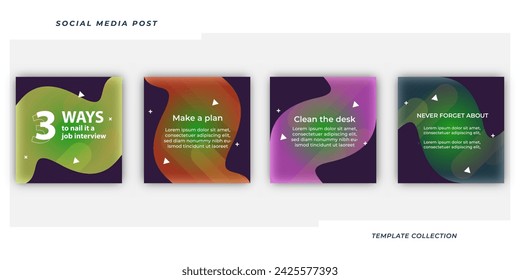 Tips social media tutorial, tips, post banner layout template background design element
