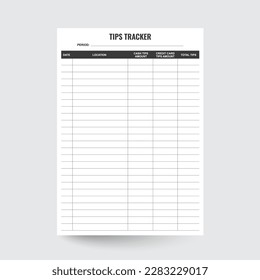 Tips Tracker Printable,Outdoor Tips,Financial Planner,Tips Template,Money Tips Tracker,Spending Tracker,Money Tips,tips record,money tracker,tips planner