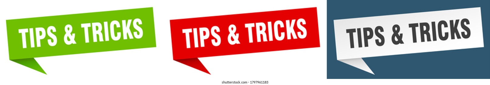 tips & tricks banner.  tips & tricks sign