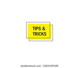 Tips and tricks banner template. tips and tricks ribbon label. tips and tricks sign