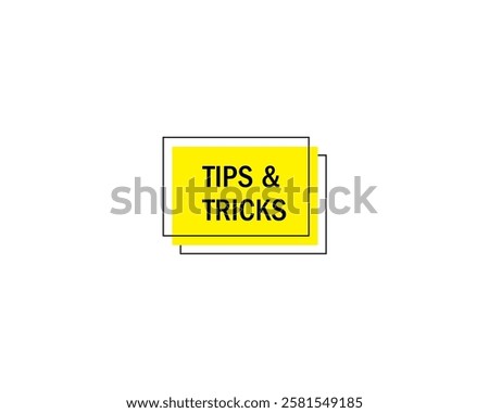 Tips and tricks banner template. tips and tricks ribbon label. tips and tricks sign