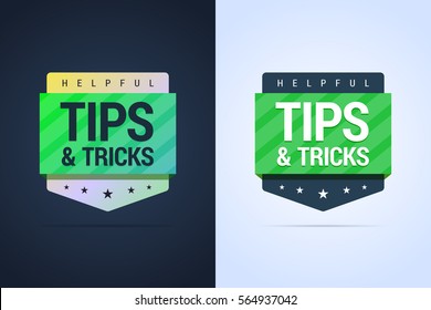 Tips And Tricks Banners. Flat And Gradient Styles. Vector Illustration