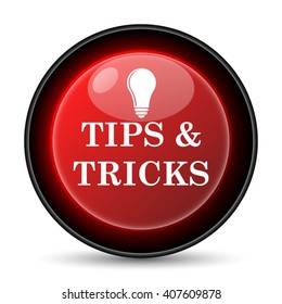 Tips and tricks icon. Internet button on white background. EPS10 vector

