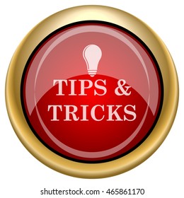 Tips and tricks icon. Internet button on white background. EPS10 vector.
