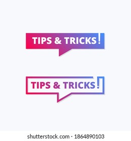 Tips And Tricks Label Tags Set