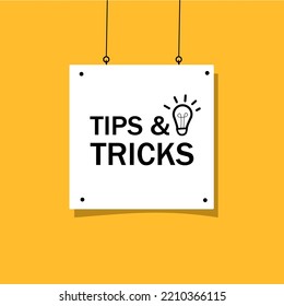 Tips And Tricks Poster Icon Design. Education Faq. Flat Style Vector.