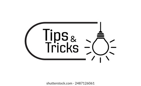 Tips And Tricks sign on white background
