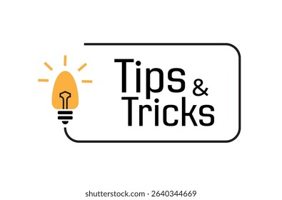 Tips And Tricks sign on white background