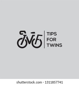 TIPS FOR TWINS logo vector goes twin bikes