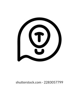 Tips Vector Icon, Outline style, isolated on white Background.