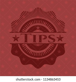 Tips vintage red emblem