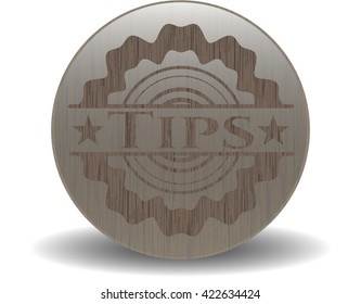 Emblema de madera Tips