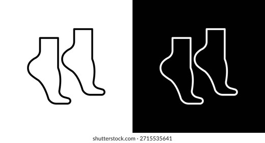 Tiptoe Füße Symbole für UI-Elemente. Hochwertige Vektorgrafik.